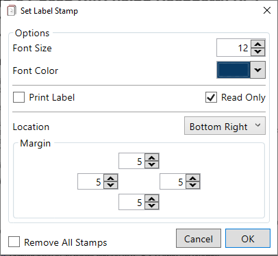 Stamp Options